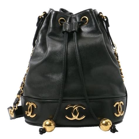 chanel vintage logo bucket bag|vintage chanel bags 1990s.